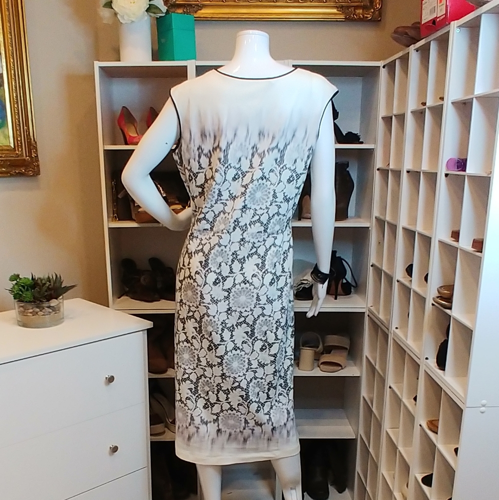 CLEMENTS RIBEIRO PRINT SLEEVELESS DRESS 10 - Picture 3 of 9